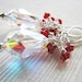 Swarovski Crystal Earrings of Siam and Large AB Crystal Briolettes on Sterling. Think Prom. Ten Dollar SALE.