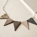 Multi-coloured leather bunting necklace