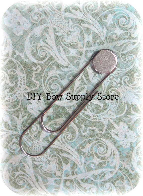 25 Jumbo Paper Clips with Glue Pad / Bookmarker Blanks by DIYBows