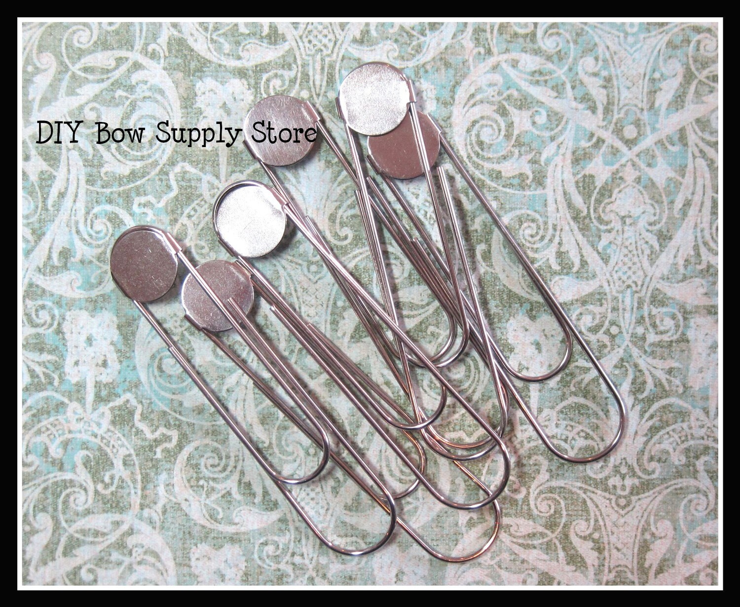 25 Jumbo Paper Clips with Glue Pad / Bookmarker Blanks by DIYBows