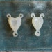 2 Pairs of Vintage French Mother of Pearl Rosary Centers - Small