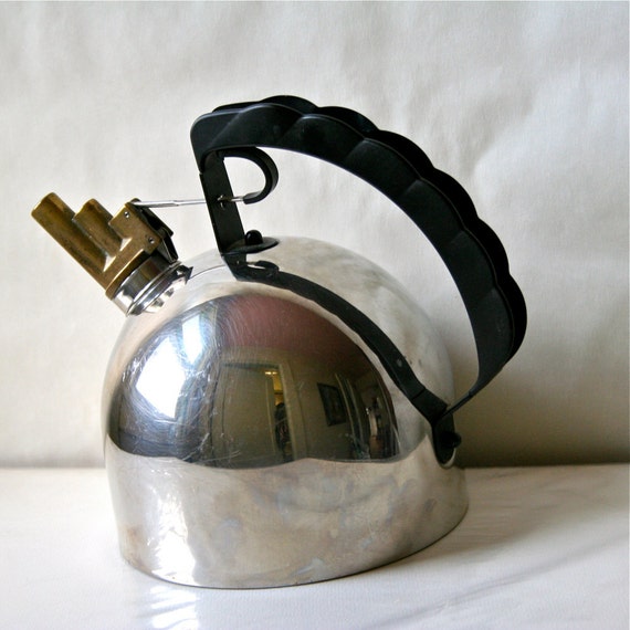 Vintage Alessi Tea Kettle Pot Richard Sapper Melodic Whistle