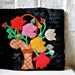 Vintage Antique Velvet Crewel Pillow SALE was 35