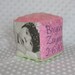 Personalized Keepsake Soft Baby Block with 2 Black and White Photos