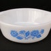 Vintage Fire King Blue Flower Casserole Dish