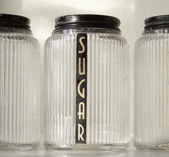 Vintage Salt Pepper Flour and Sugar Shakers made for