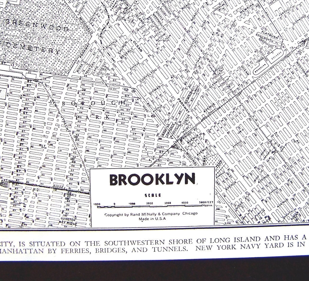 1940s Brooklyn Street Map