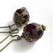 Garnet Red, Czech Glass, Vintage Style Earrings