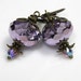 Violet Ice, Czech Glass, Vintage Style Earrings