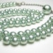 Vintage, Mad Men, Style, Green, Pearl, Necklace