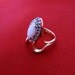 Vintage rhinestone and opal cocktail ring in great condition, size 7.5