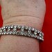 Vintage 1950s stretch rhinestone bracelet with nice sparkle-missing 2 stones