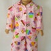 American Girl doll clothes/Crazy for Cupcakes/ flannel pajamas and slippers/READY TO SHIP/4piece set fits 18" american girl doll