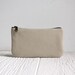 Vegan Suede Clutch, White Clutch, Small Cosmetic Bag