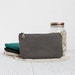 Gray Clutch, Faux Suede Clutch, Vegan Clutch, Eco-friendly