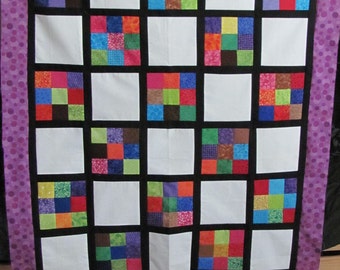 Scrappy Lattice Quilt Top