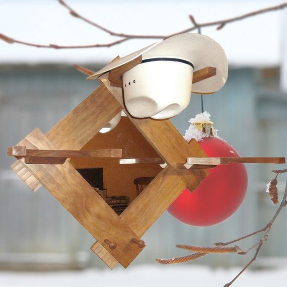 Wooden Cowboy Western Hat Rack w/Mirror Wall Mount