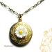 Locket Necklace Daisy Vintage Style Hippie Chic