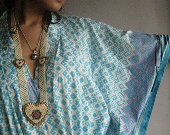 Reflection of elusions Kaftan Robe - Perfect as a long dress, loungewear, beachwear, spas, for to be moms and more