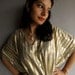 Gold Shimmer kaftan Robe - Perfect short dress, spa robe, make great Christmas, Valentine Day, Anniversary or Birthday gifts