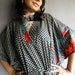 Black with multicolored border caftan - Perfect long dress, beachwear, spa robe, make great Christmas, Anniversary or Birthday gifts