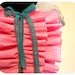 SALE Shirt Ruffle Southern Pink Seersucker Faux Front with Bow for Women and Girls by E W McCall