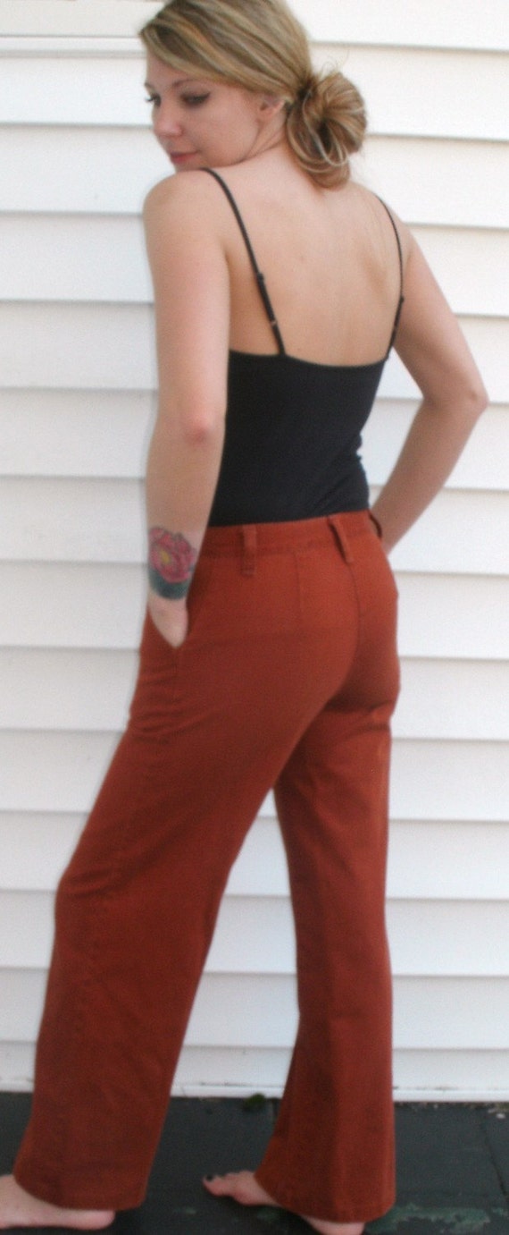 burnt orange bell bottoms