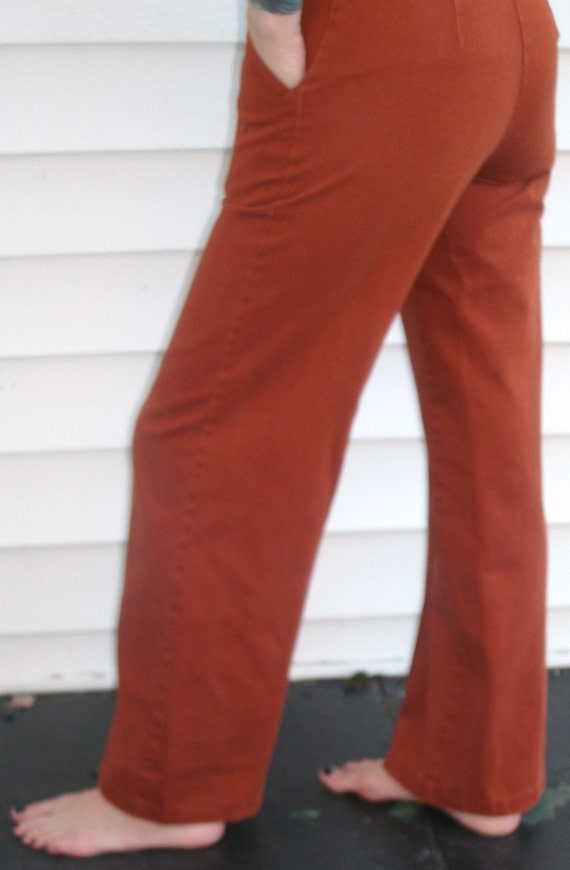 black and orange trousers