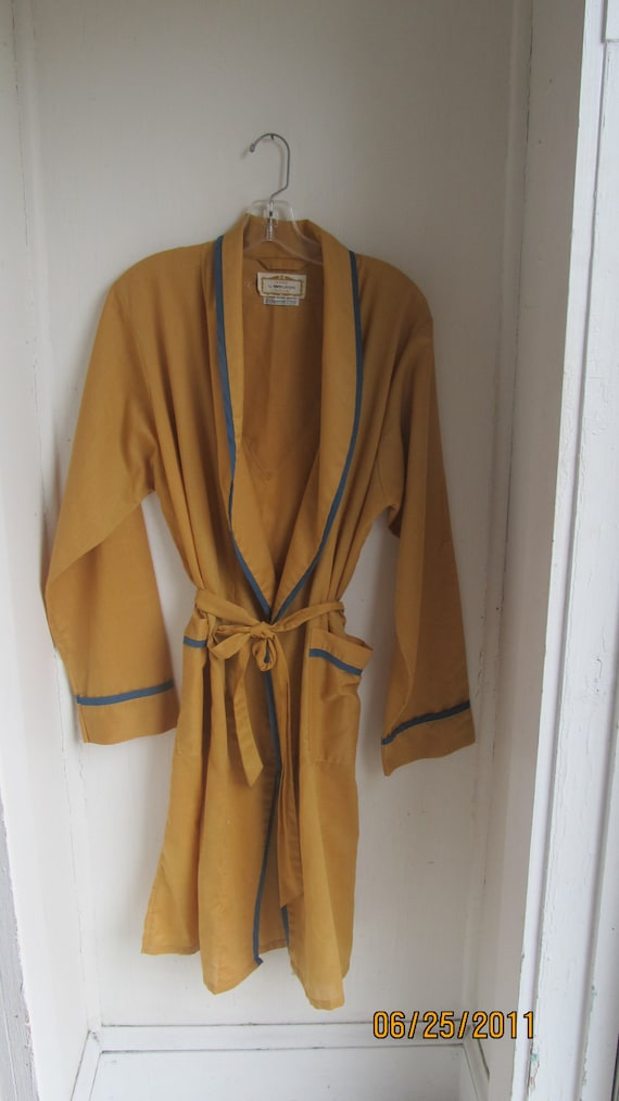 Vintage 1950s Lightweight MENS Bathrobe Robe M
