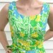 Vintage Lilly Pulitzer style Bright Floral Sundress Dress S M 6 8