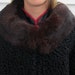 Vintage 1950s Astrakhan Curly Lamb Mink Collar Swing Coat XS S