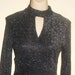 Vintage1970s Metallic Glitter DISCO Maxi Dress XS S 2 4 6
