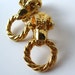 Rams Head Earrings Aries Zodiac Jewelry Animal Earrings Gold Doorknocker Earrings Clip Ons