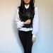 Black Leather Vest Vintage Button Up Sleeveless S