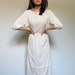 White Summer Dress Sheer See Through Casual Striped Dress Spring Fashion Ivory - Extra Small XS