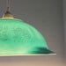 Winter Mornings Robins Egg Blue Butterprint Motif 4 Quart Pyrex Mixing Bowl Pendant Light - UpCycled Eco Friendly Original BootsNGus Design