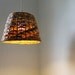 Basket of Light - upcycled wicker basket hanging pendant lighting fixture - repurposed woven rattan planter lamp - OOAK BootsNGus design