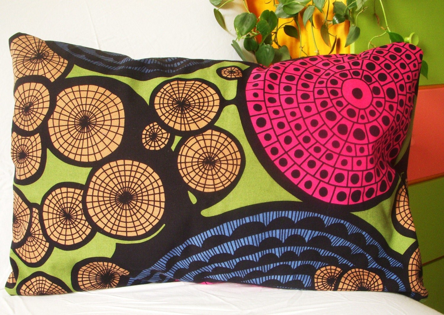 SALE 16 X 24 INCH IKEA Fabric Graphic Psychedelic by BootsNGus