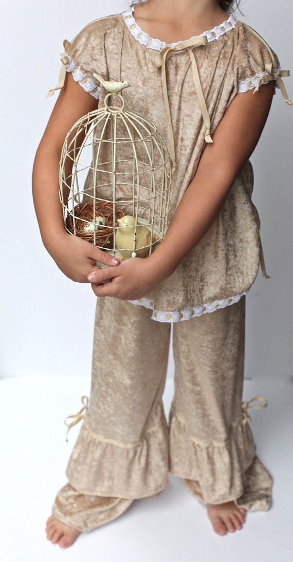 Double Ruffle Pajamas Girls size 8