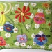 Floral Crewel Embroidery Pillow 1960s