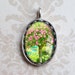 Rose Tree Photo Pendant - Mothers Day, Monet's Garden Wearable Art - Floral Photograph in Silver Jewelry Charm
