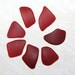 Blood Red Faux Sea Glass recycled glass - 7 pieces