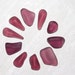 Plum Faux Sea Glass recycled glass (10 pieces)