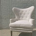 reserved... mid century wingback tufted ROMA chair ...sale
