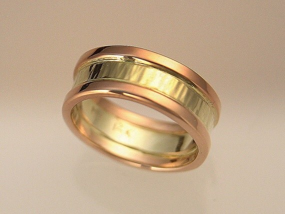 past present future ring with wedding band