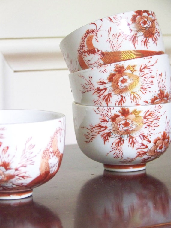 Vintage Set Japanese Tea Cups