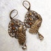 Victorian Gardens, Peacocks and Saphiret Earrings