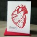 SALE - Letterpress Love/Valentine's Day Card/Anniversary card - Anatomical Heart