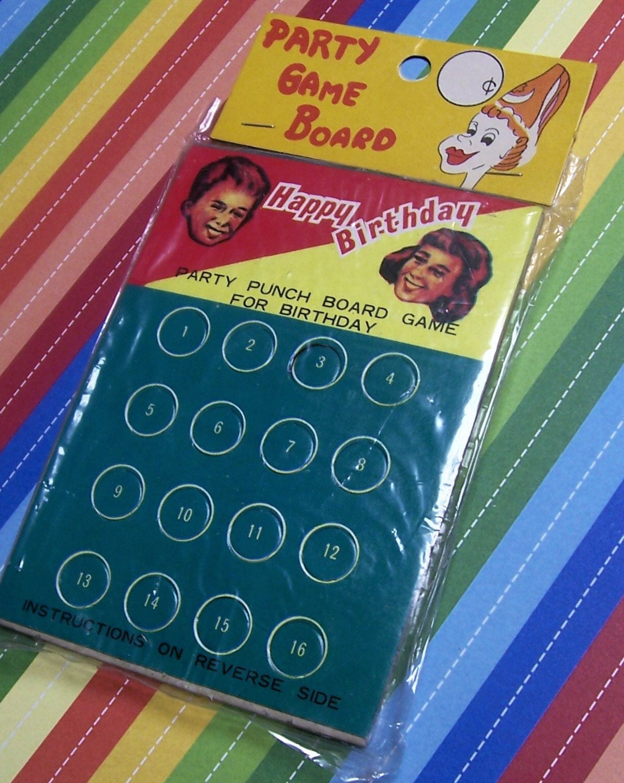 Happy Birthday Punch Board Game