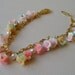 Shades of pink, yellow and white bracelet